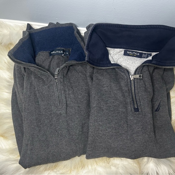 2 Nautica Half Zip Sweaters Lot - Picture 1 of 3